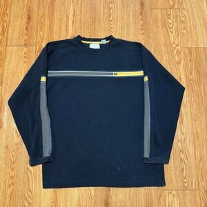 Point Zero Men's Shirt Long Sleeve Boarding Striped Navy Size Large